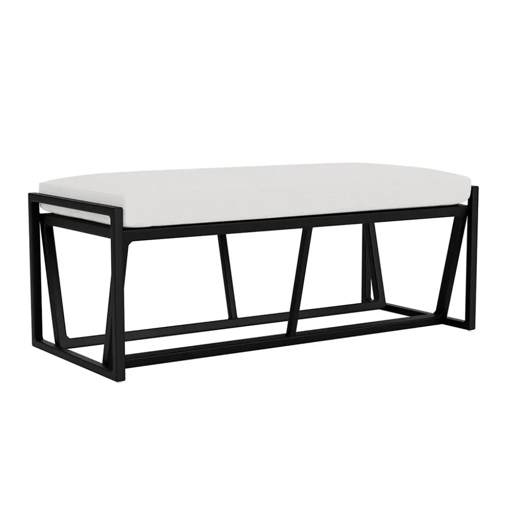 Lloyd Flanders Summit Aluminum Frame Outdoor Loveseat Ottoman