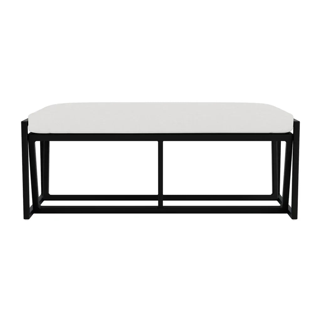 Lloyd Flanders Summit Aluminum Frame Outdoor Loveseat Ottoman