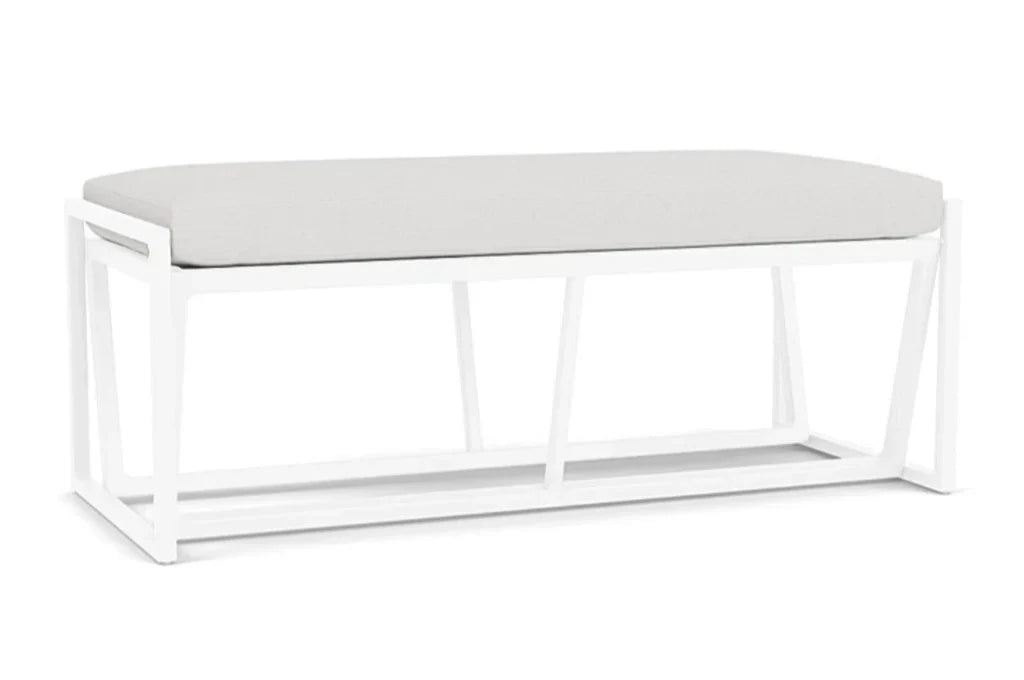 Lloyd Flanders Summit Aluminum Frame Outdoor Loveseat Ottoman