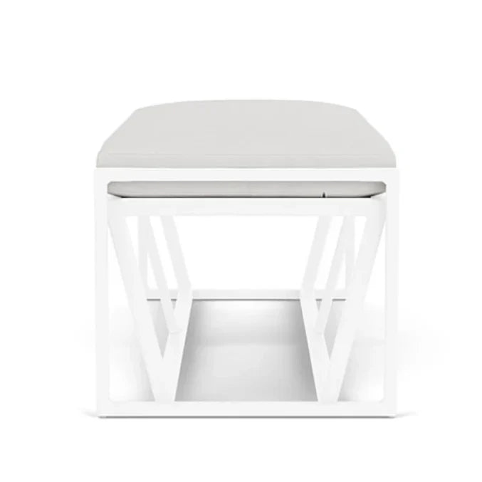 Lloyd Flanders Summit Aluminum Frame Outdoor Loveseat Ottoman