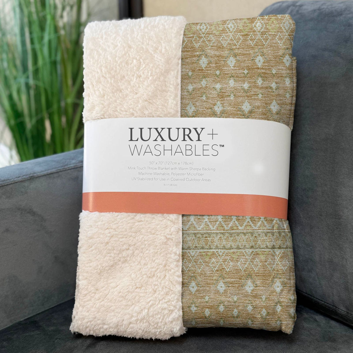 Boho Copper Washable Indoor-Outdoor Rug