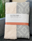 Offset Stripes Silver Washable Indoor-Outdoor Rug