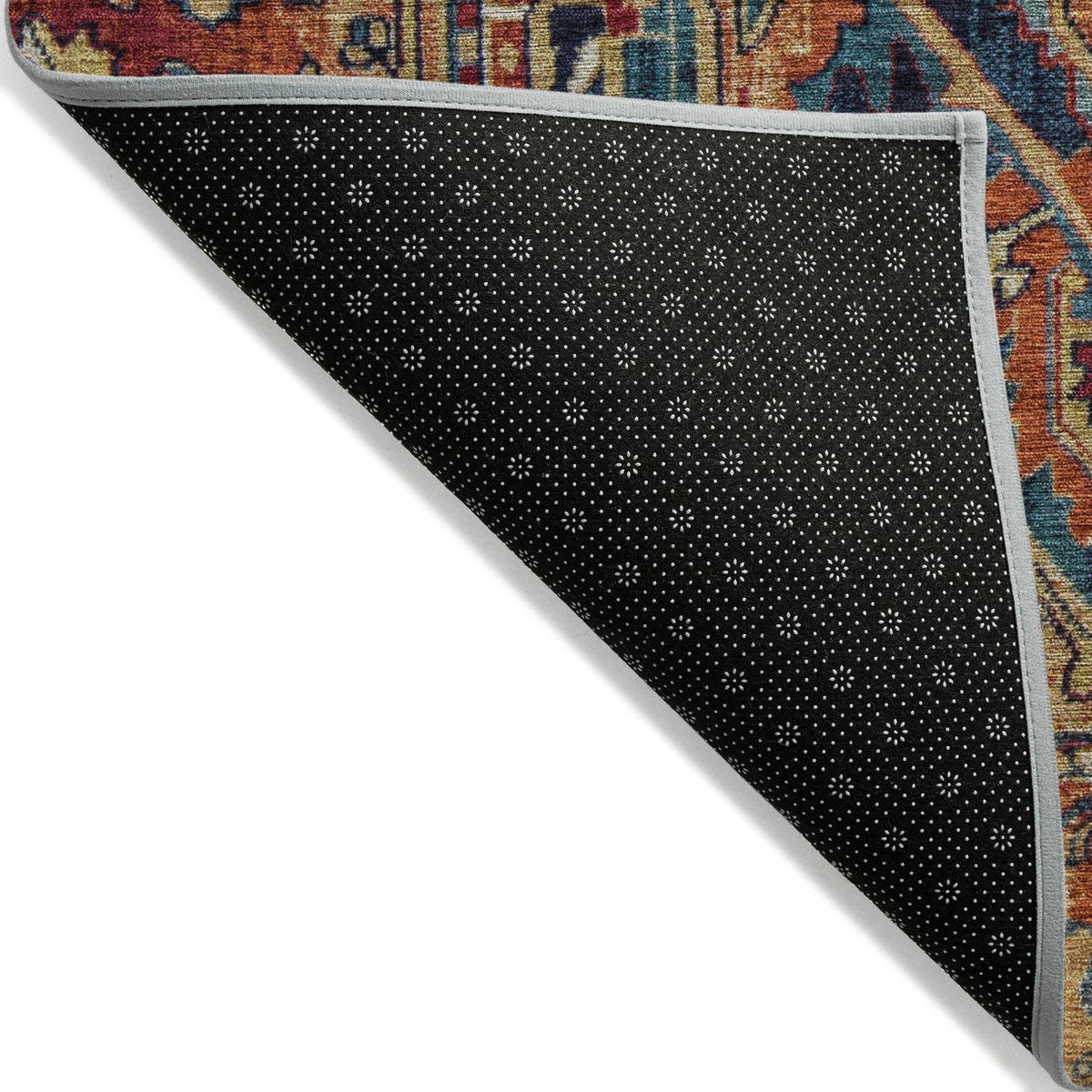 Oriental Paprika Washable Indoor-Outdoor Rug