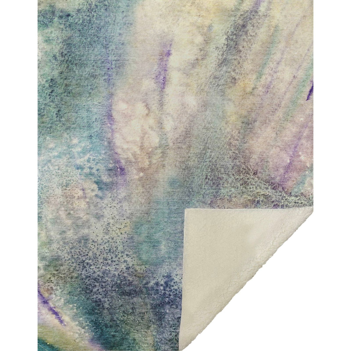 Watercolors Blue Washable Indoor-Outdoor Rug