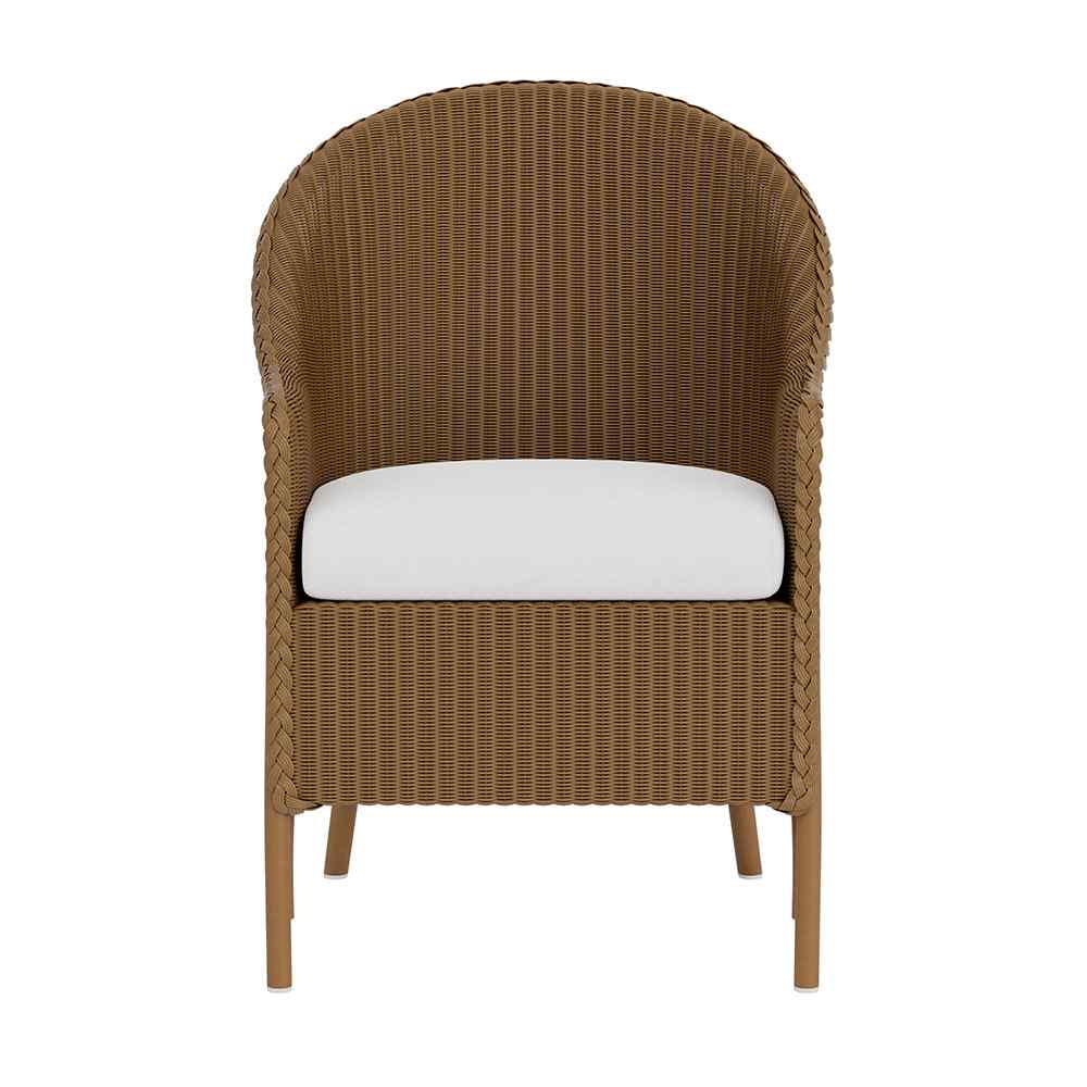 Lloyd Flanders Loom Wicker Handmade Outdoor Dining Armchair