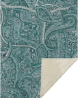 Woven Blocks Teal Washable Indoor-Outdoor Rug