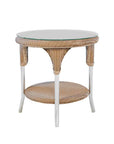 Lloyd Flanders Loom Wicker Round Outdoor End Table