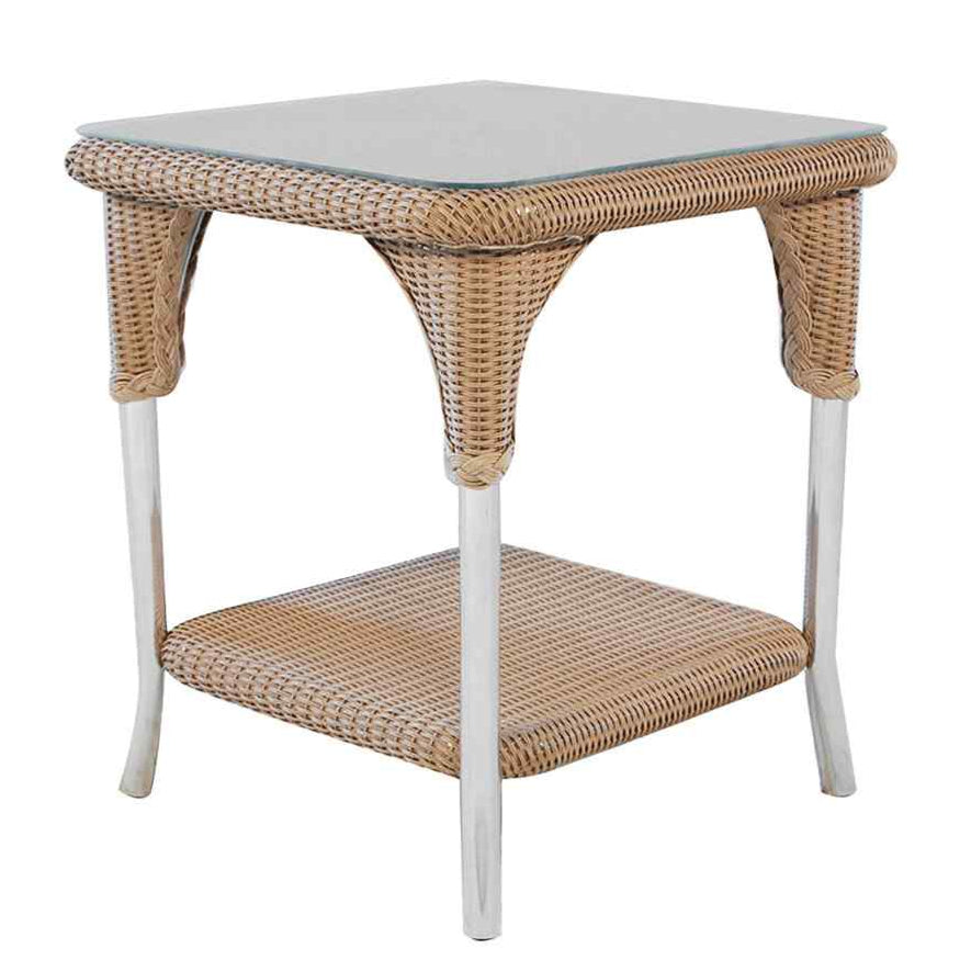 Lloyd Flanders Loom Square Outdoor End Table