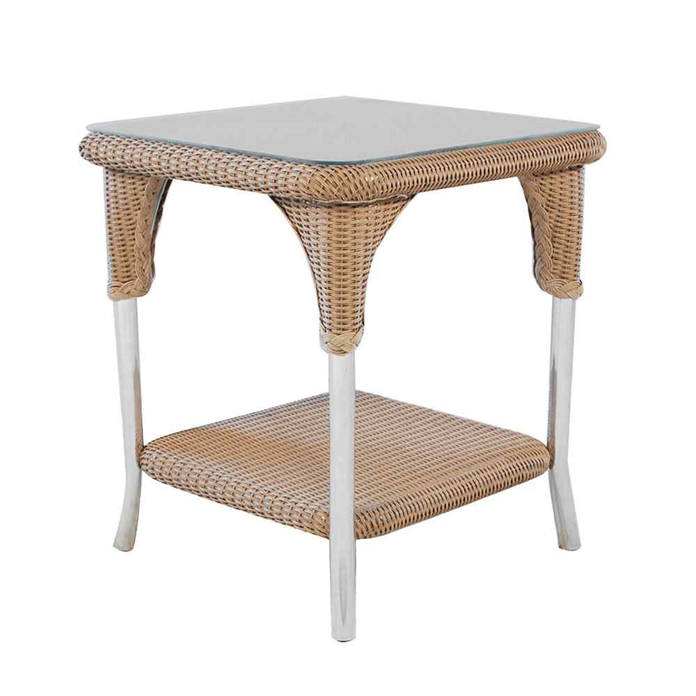 Lloyd Flanders Loom Square Outdoor End Table