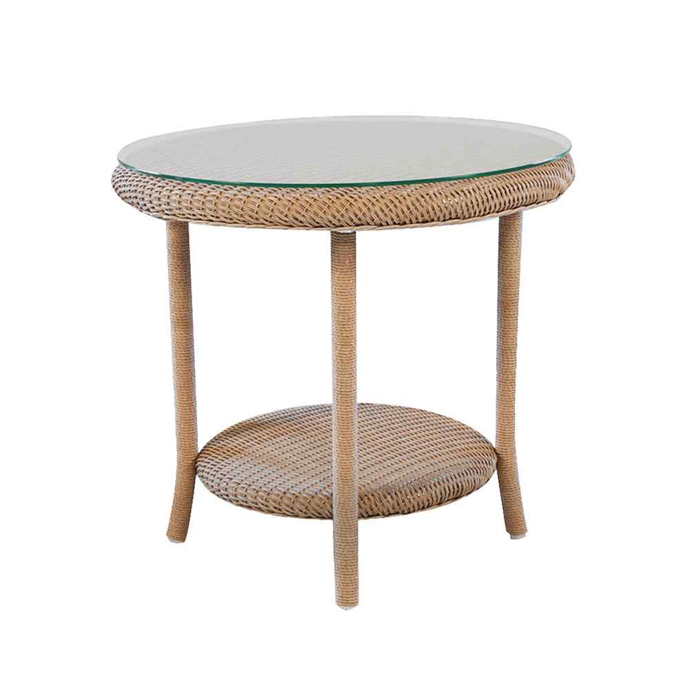 Lloyd Flanders Loom Round Outdoor End Table