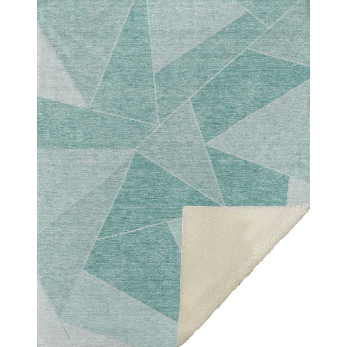 Gentle Waves Teal Washable Indoor-Outdoor Rug