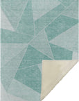 Gentle Waves Teal Washable Indoor-Outdoor Rug