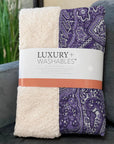 Woven Blocks Purple Washable Indoor-Outdoor Rug