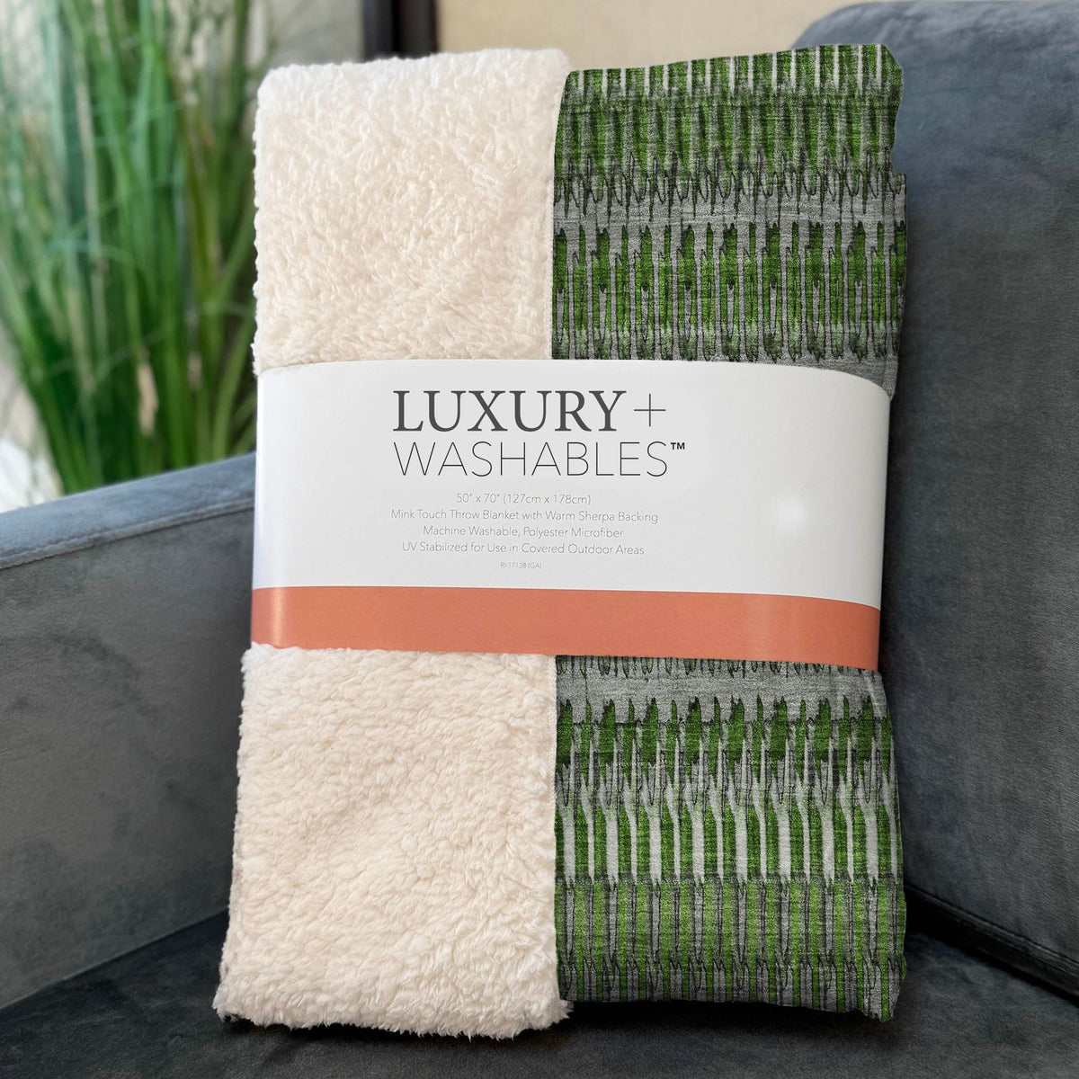 Hushed Green Washable Indoor-Outdoor Rug