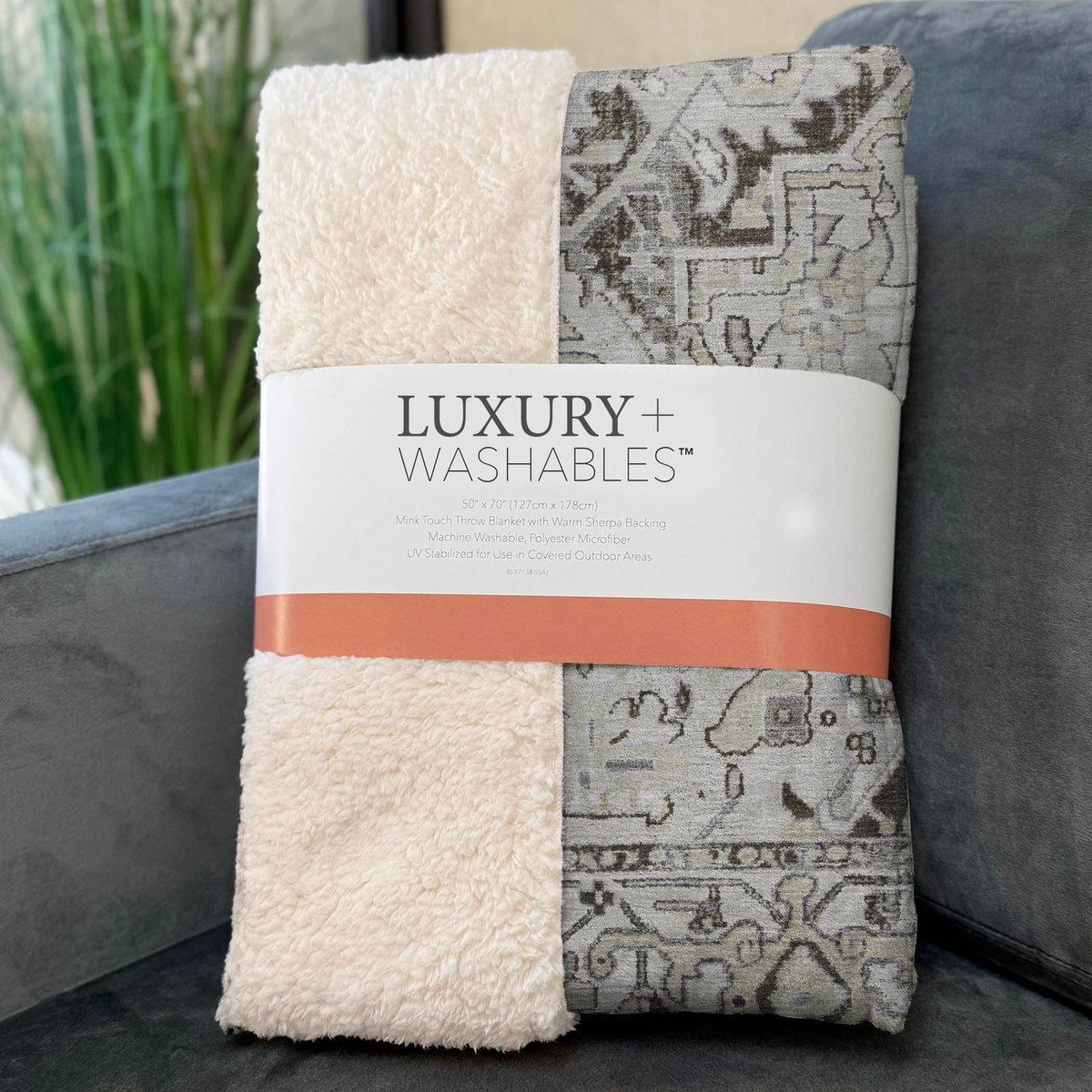 Oriental Ivory Washable Indoor-Outdoor Rug