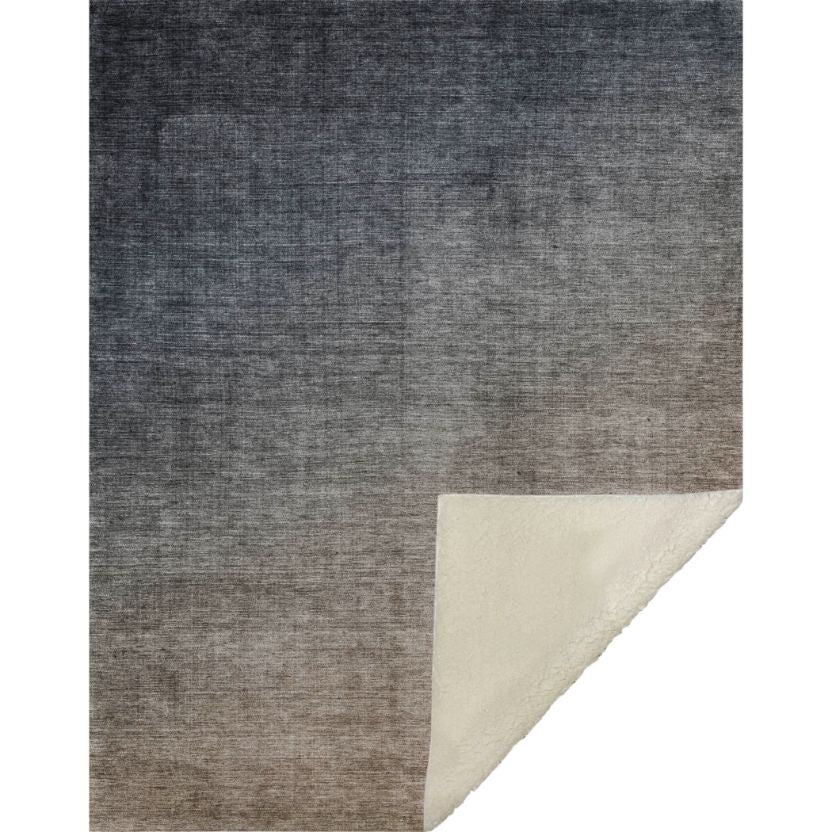 Ombre Grey Washable Indoor-Outdoor Rug