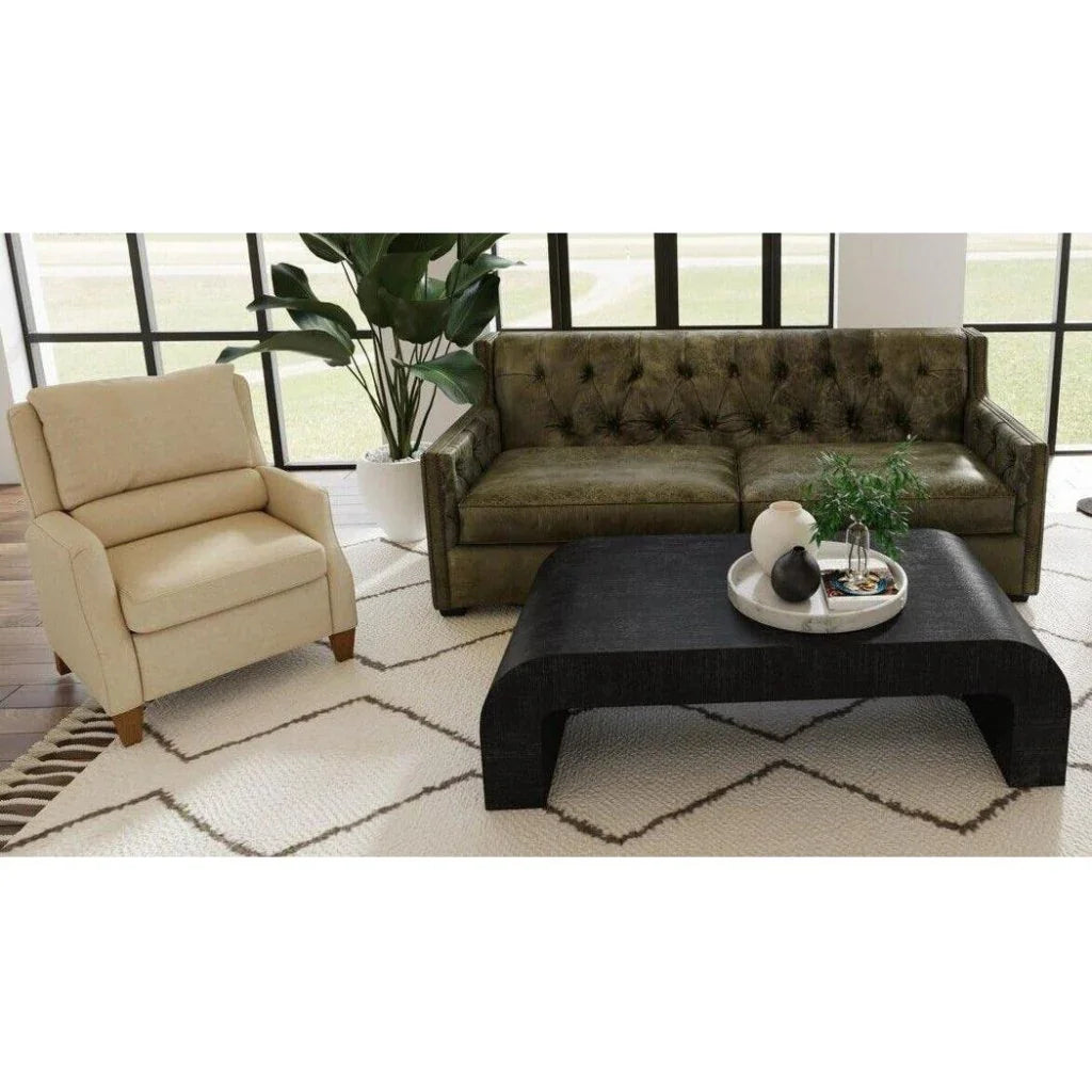 90 Green Leather Couch Henry Grain Leather - LOOMLAN - Uptown Sebastian - Sofas &amp; Loveseats
