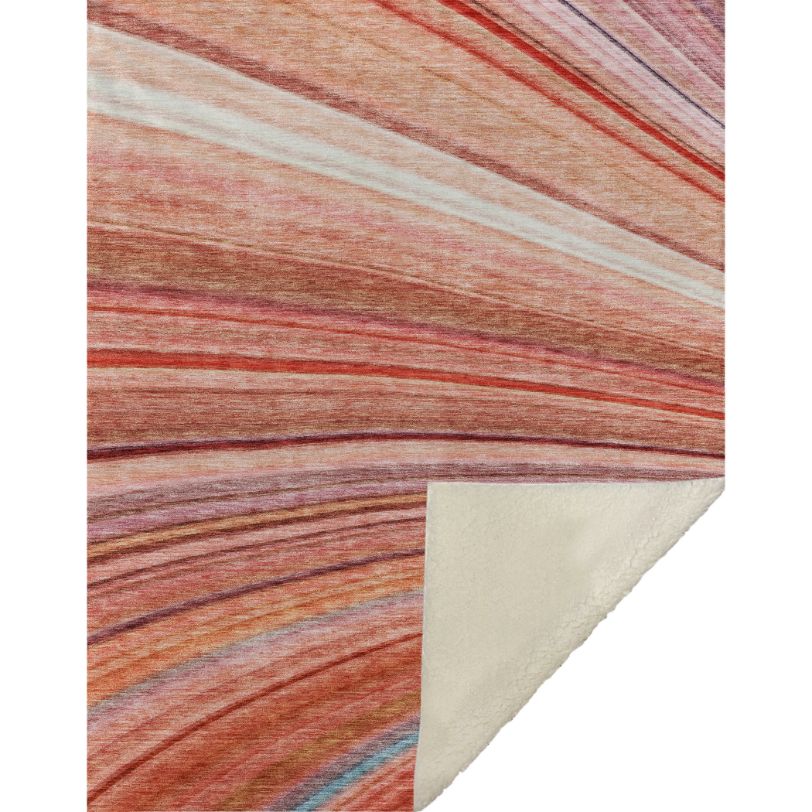 Waves Terracotta Washable Indoor-Outdoor Rug -- view 12