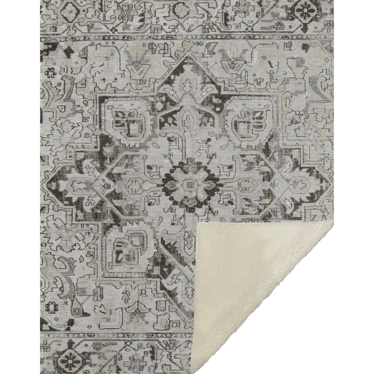 Oriental Ivory Washable Indoor-Outdoor Rug