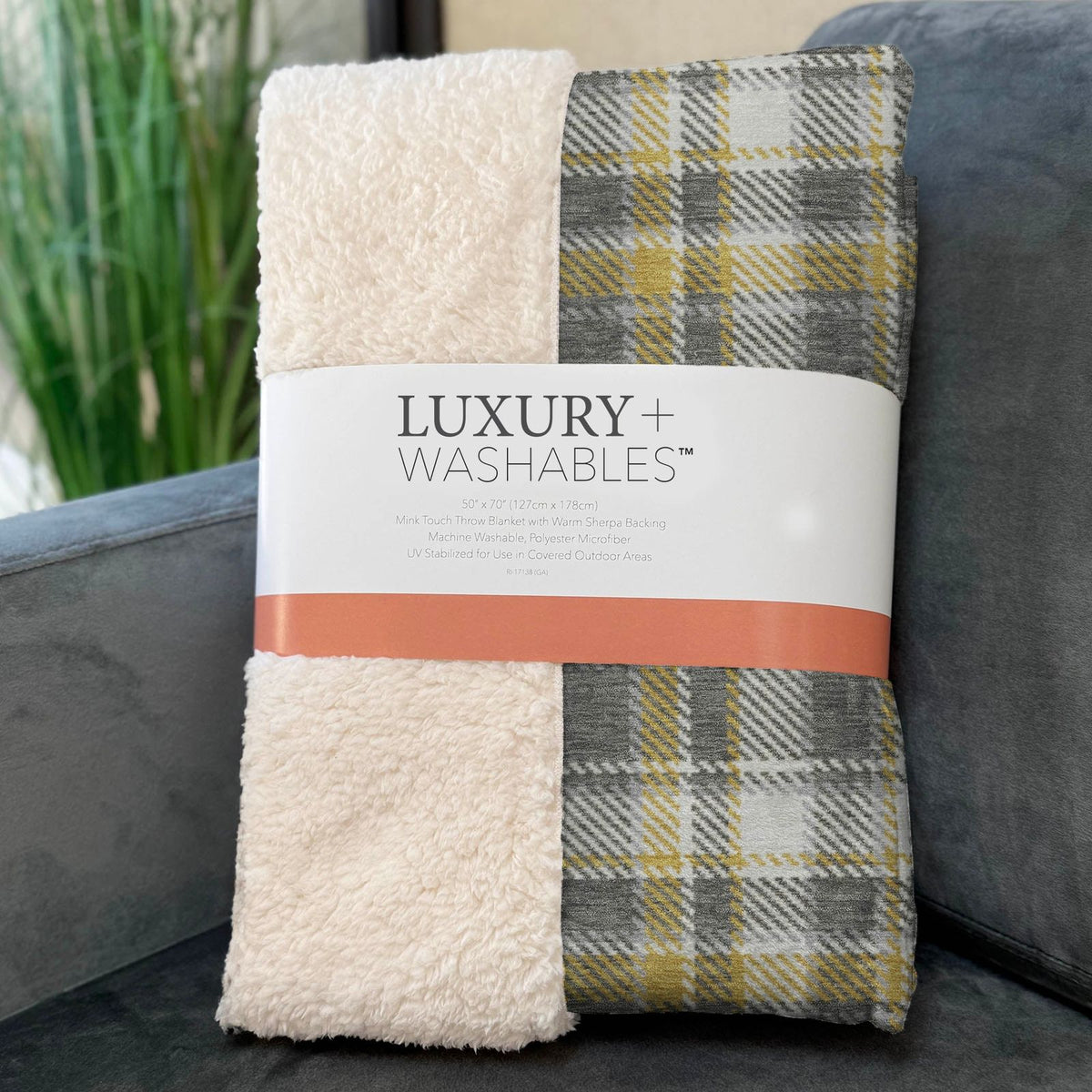 Still Bloom Grey Washable Indoor-Outdoor Rug