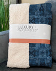 Panel Navy Washable Indoor-Outdoor Rug