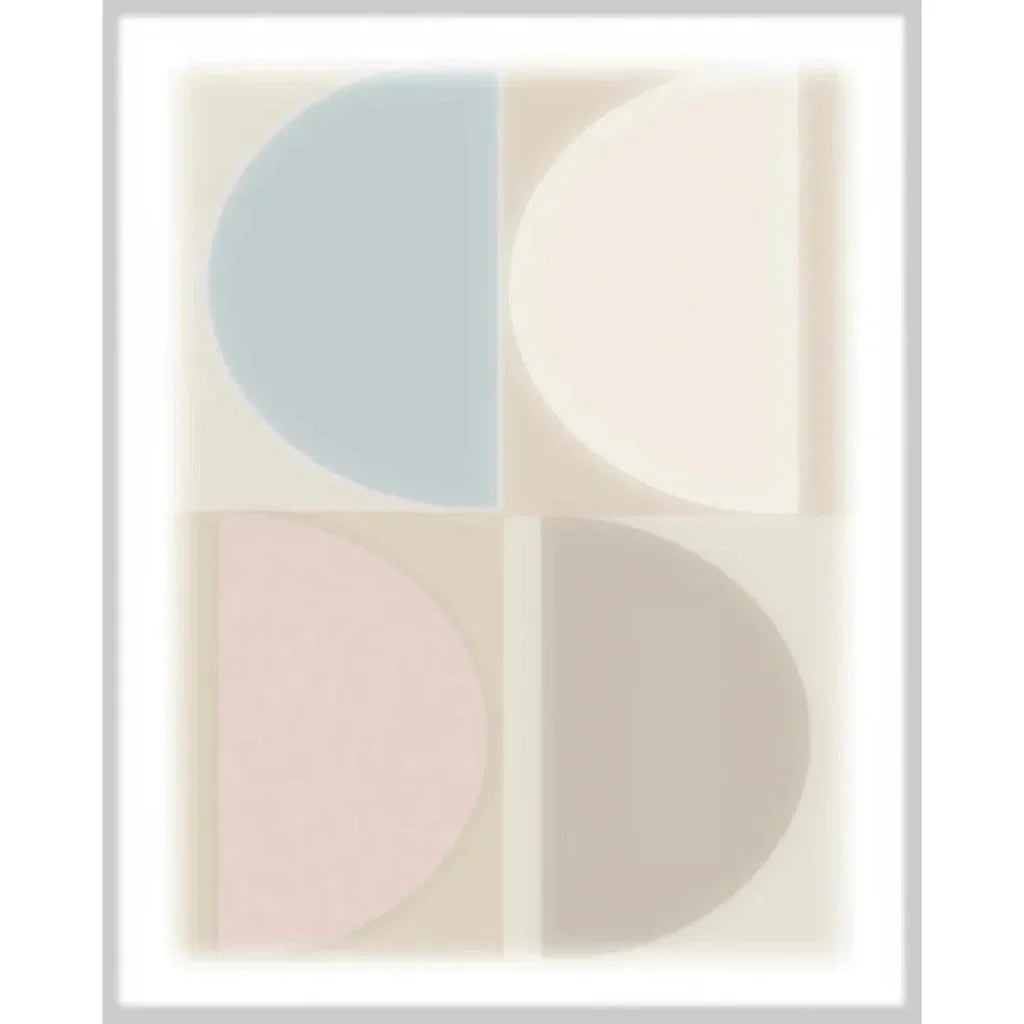 Split Circle V Floating Canvas Art
