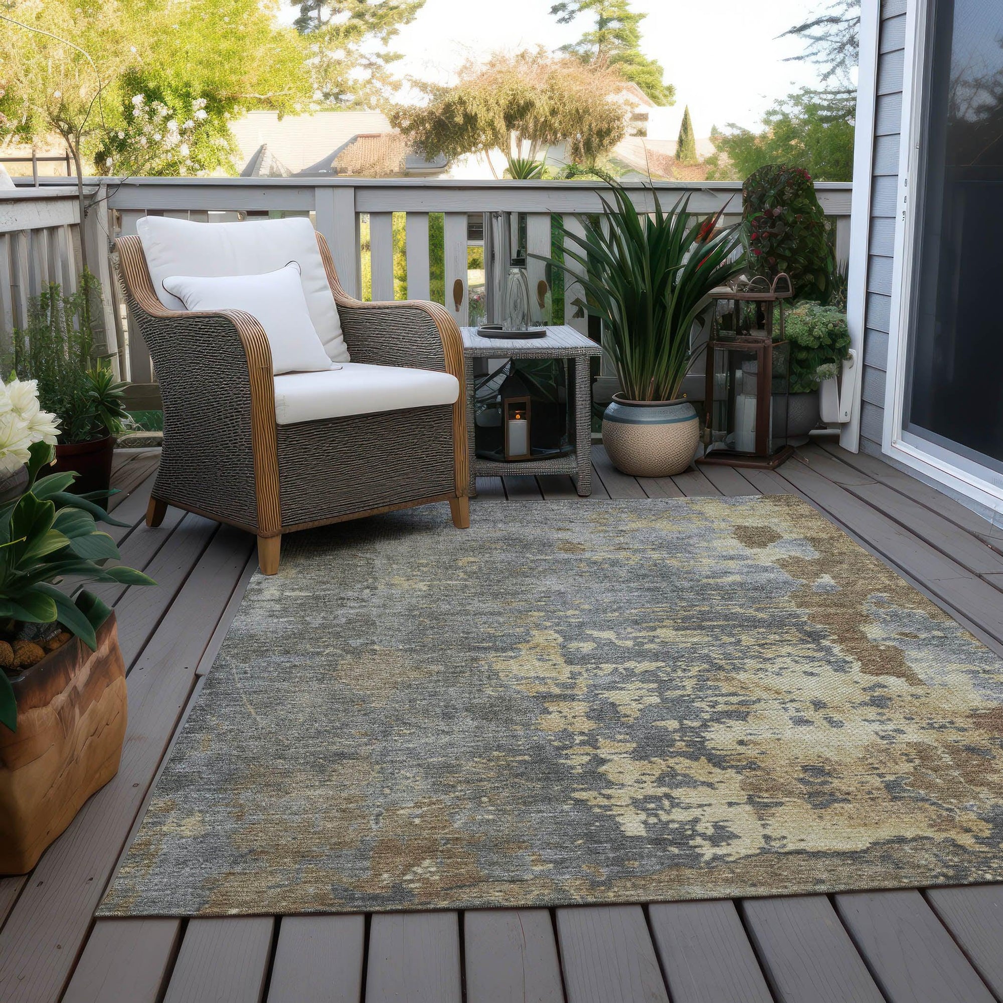 Addison Rugs Eloril Brown Washable Indoor-Outdoor Rug
