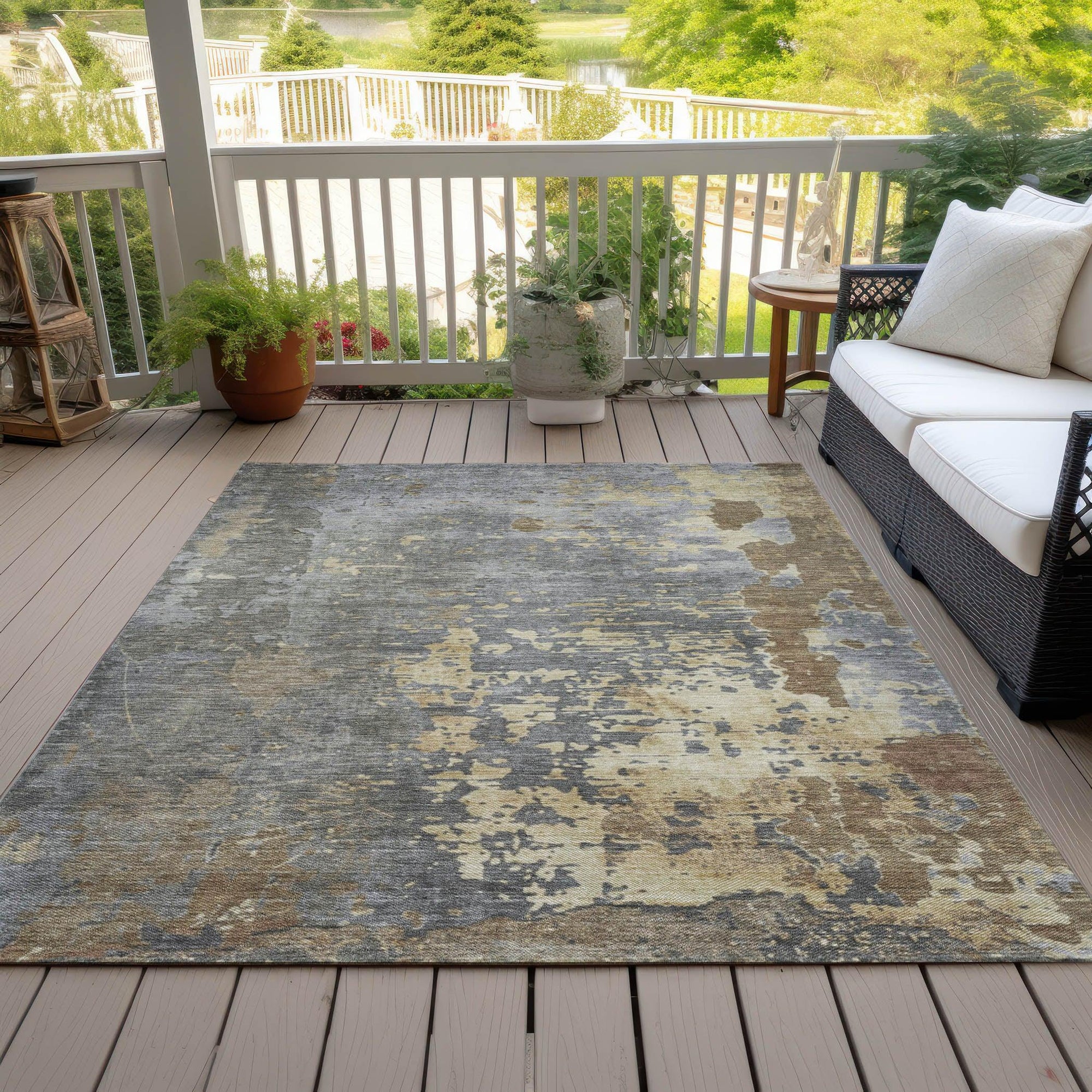 Addison Rugs Eloril Brown Washable Indoor-Outdoor Rug