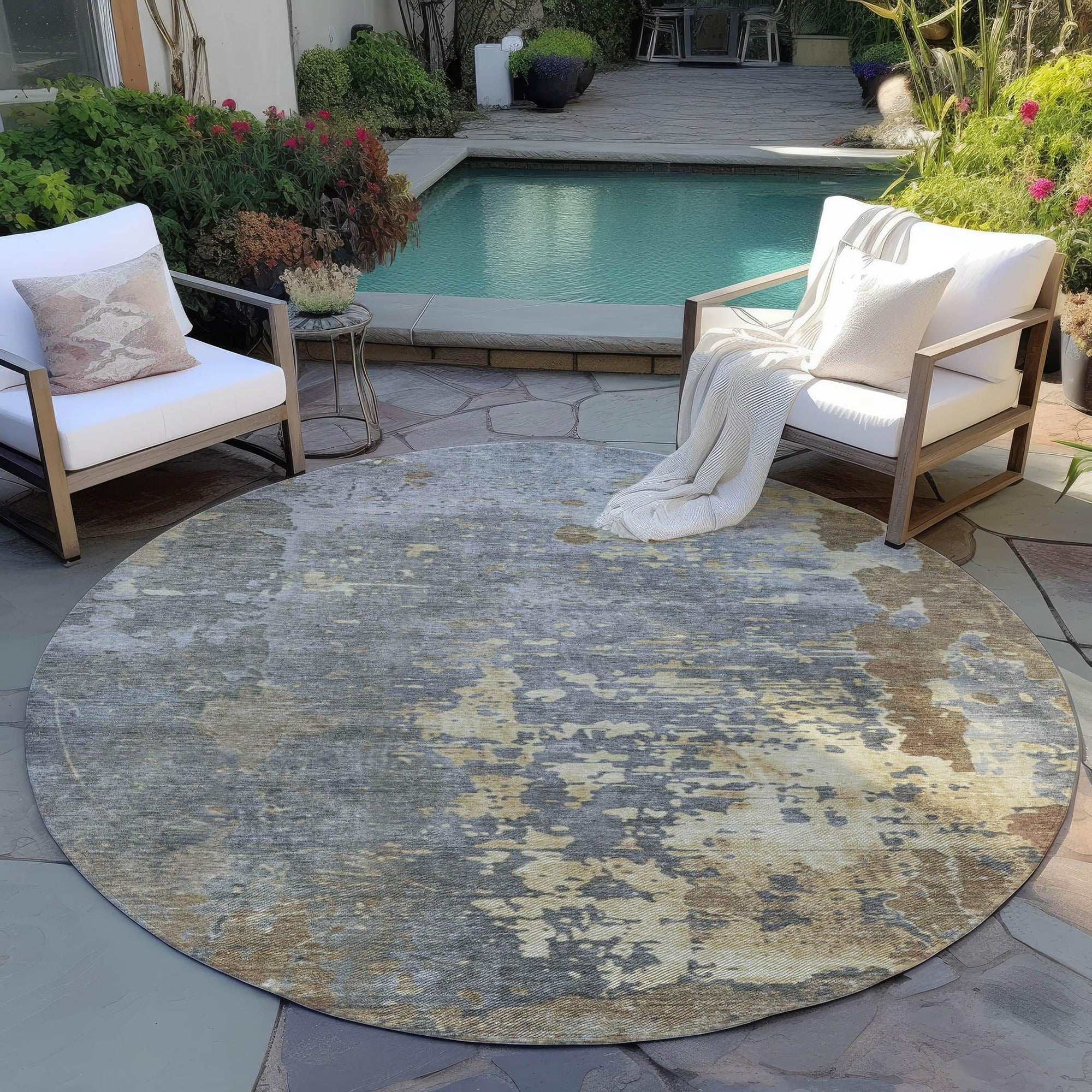 Addison Rugs Eloril Brown Washable Indoor-Outdoor Rug