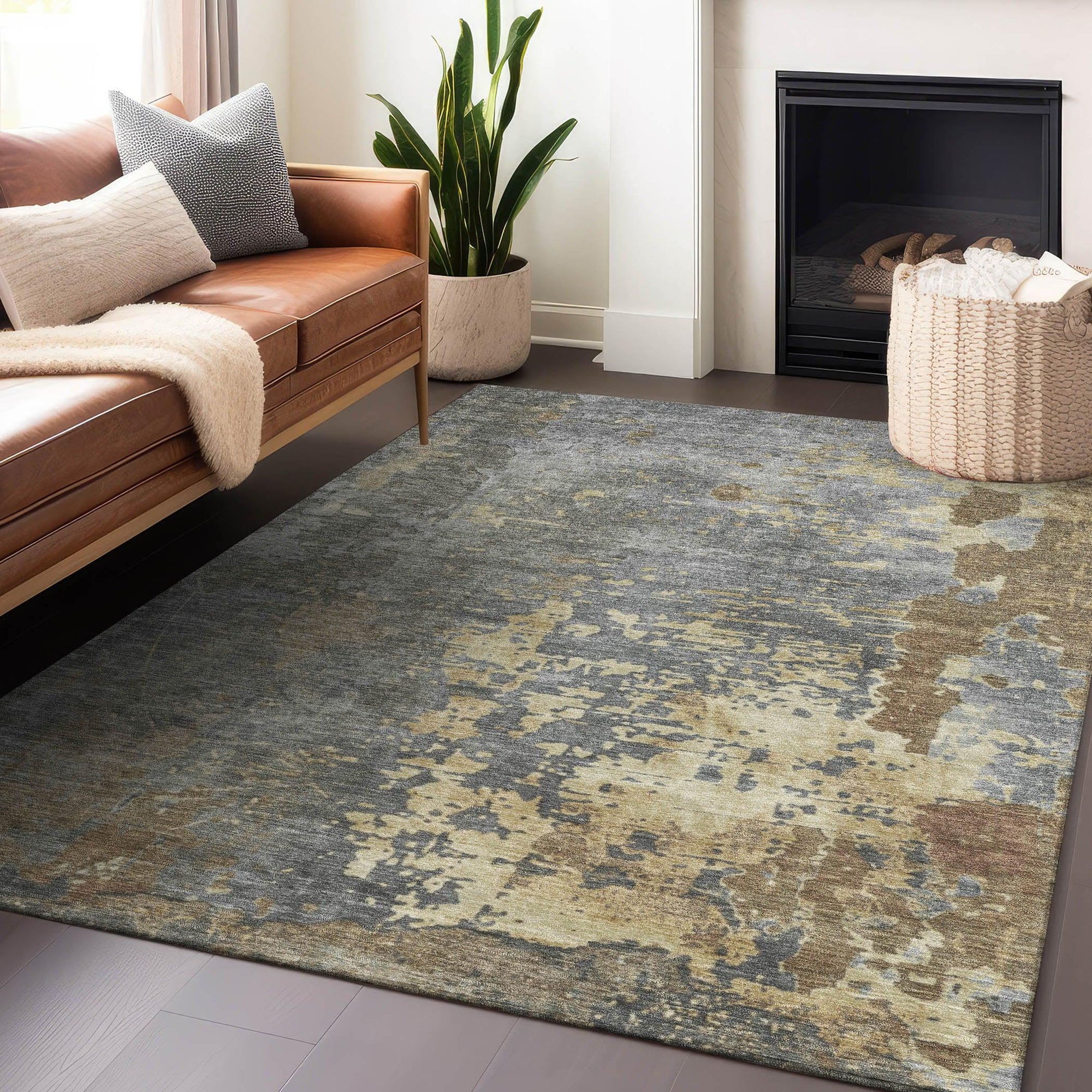Addison Rugs Eloril Brown Washable Indoor-Outdoor Rug