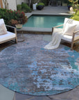 Addison Rugs Eloril Teal Washable Indoor-Outdoor Rug