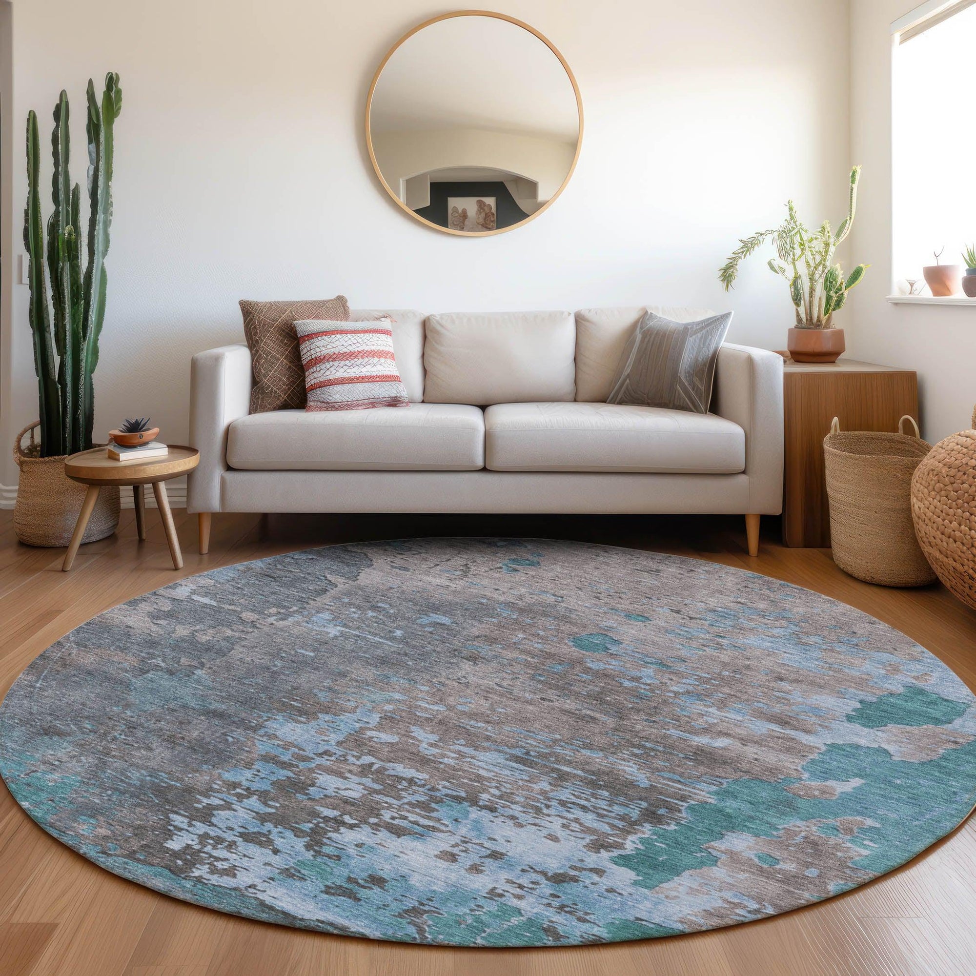 Addison Rugs Eloril Teal Washable Indoor-Outdoor Rug