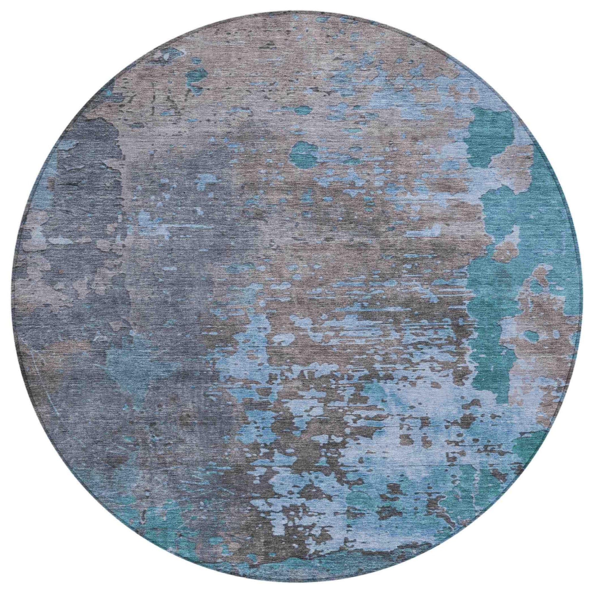 Addison Rugs Eloril Teal Washable Indoor-Outdoor Rug