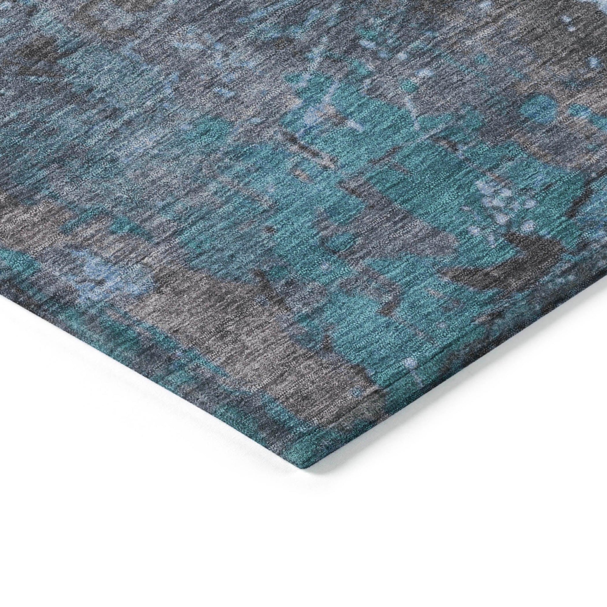 Addison Rugs Eloril Teal Washable Indoor-Outdoor Rug