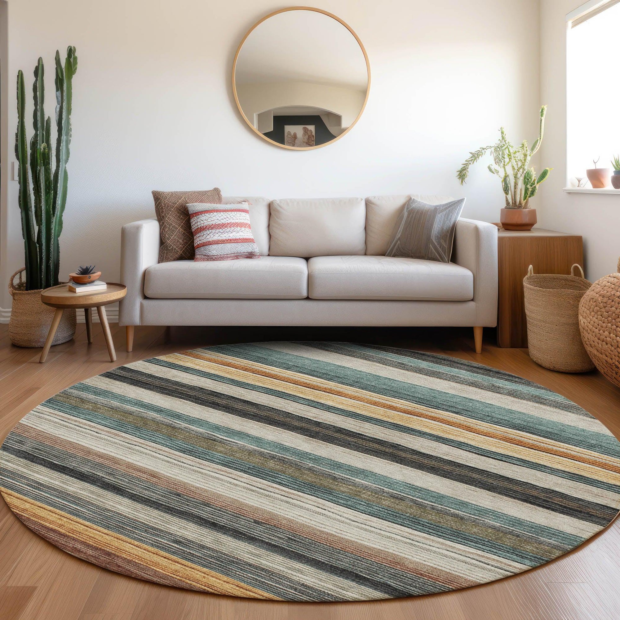 Addison Rugs Elyn Brown Washable Indoor-Outdoor Rug