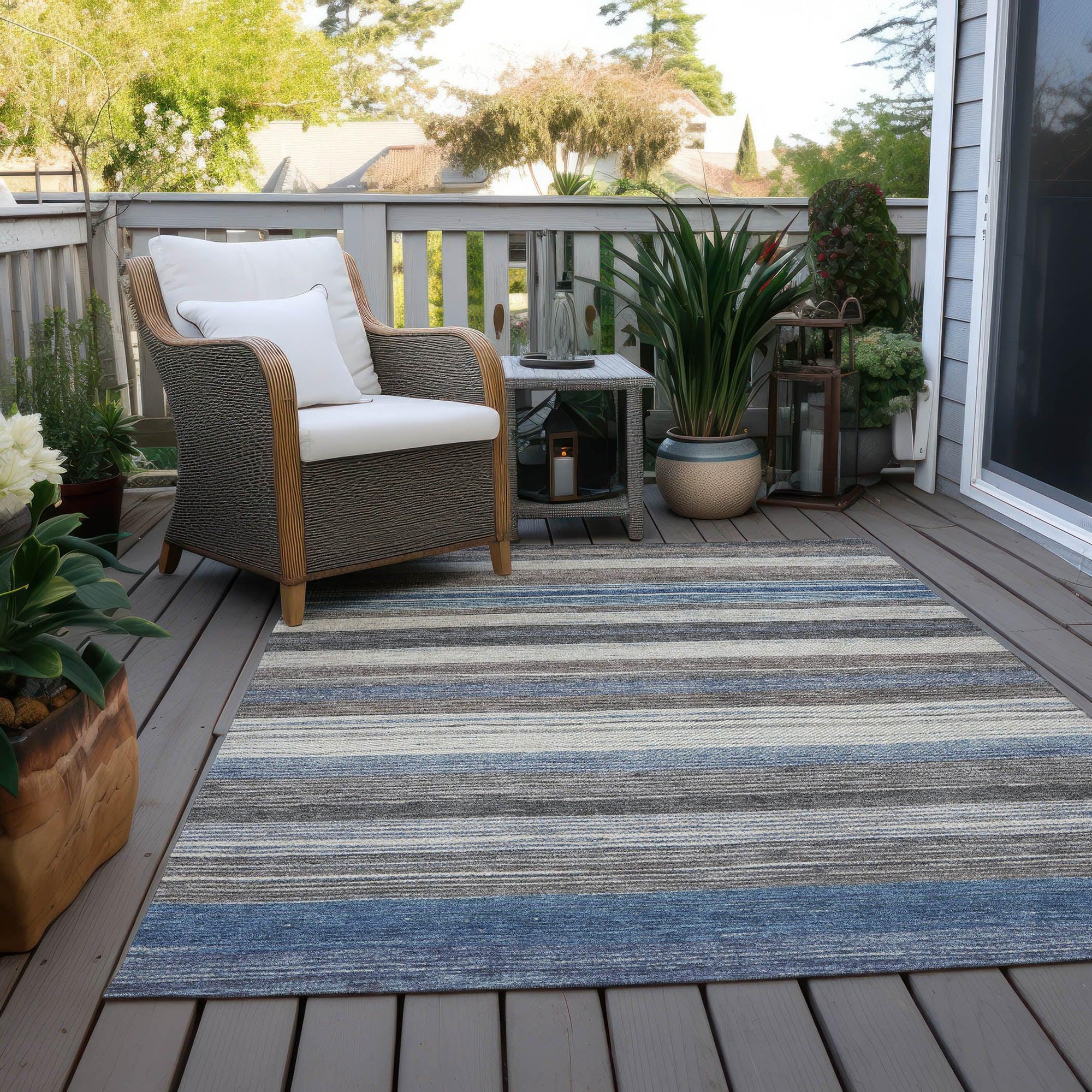 Addison Rugs Elyn Denim Washable Indoor-Outdoor Rug