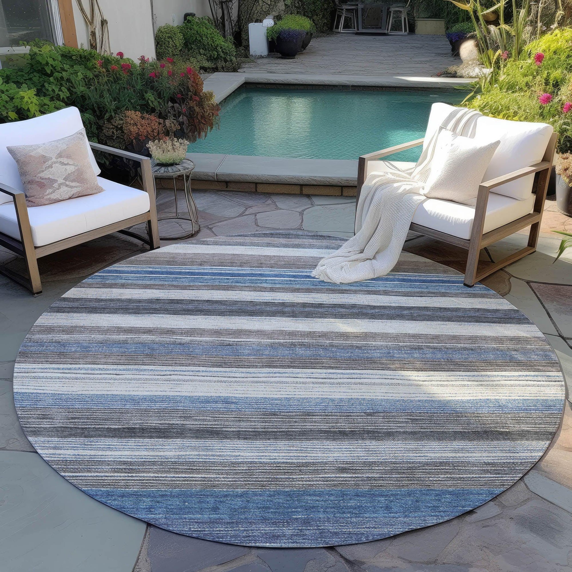 Addison Rugs Elyn Denim Washable Indoor-Outdoor Rug