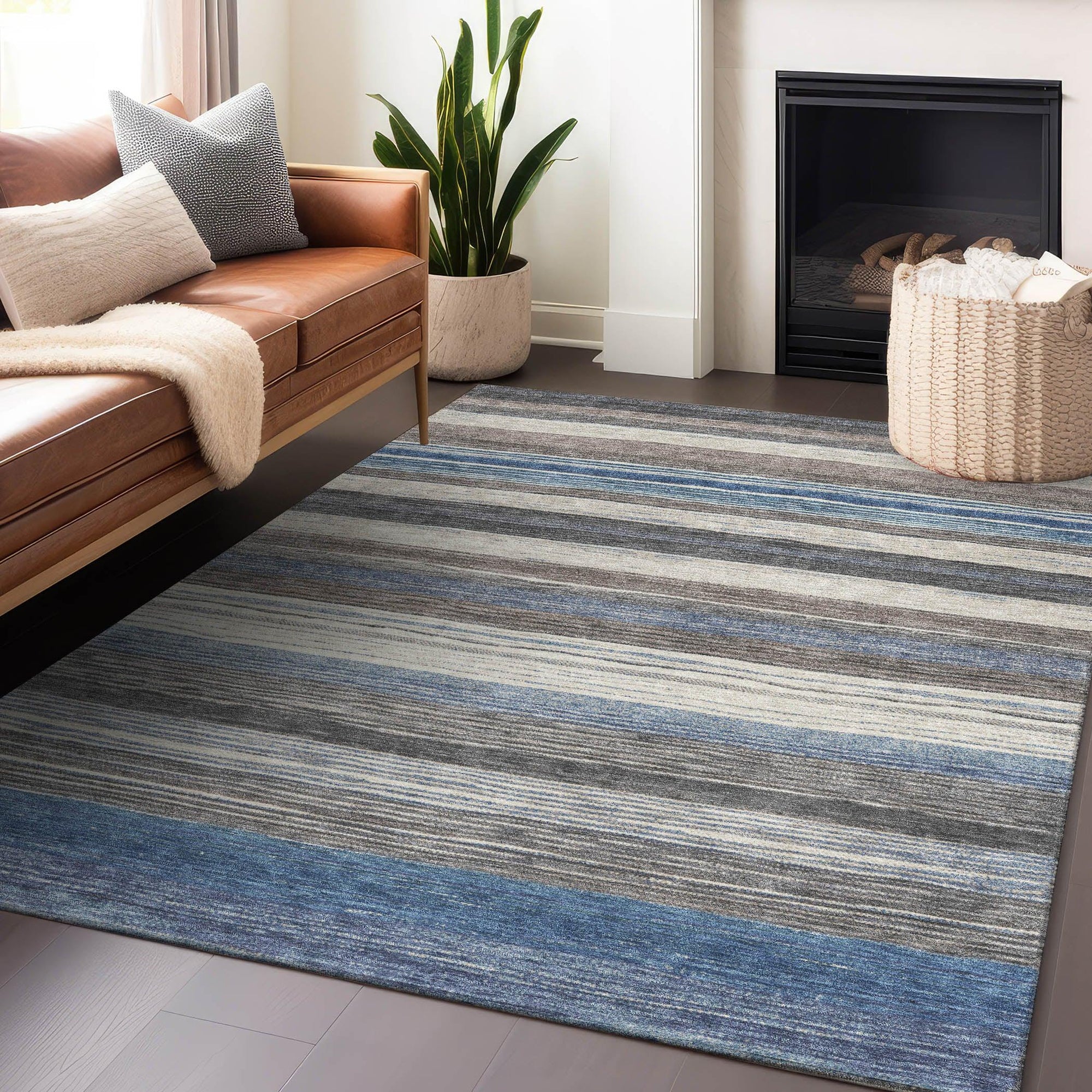 Addison Rugs Elyn Denim Washable Indoor-Outdoor Rug