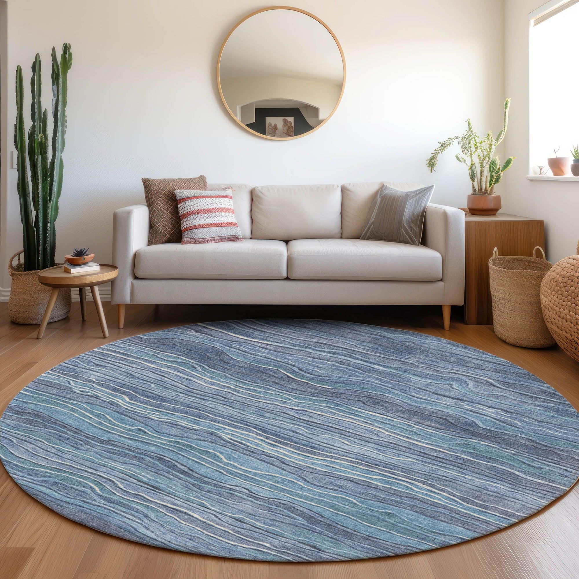 Addison Rugs Faerain Blue Washable Indoor-Outdoor Rug