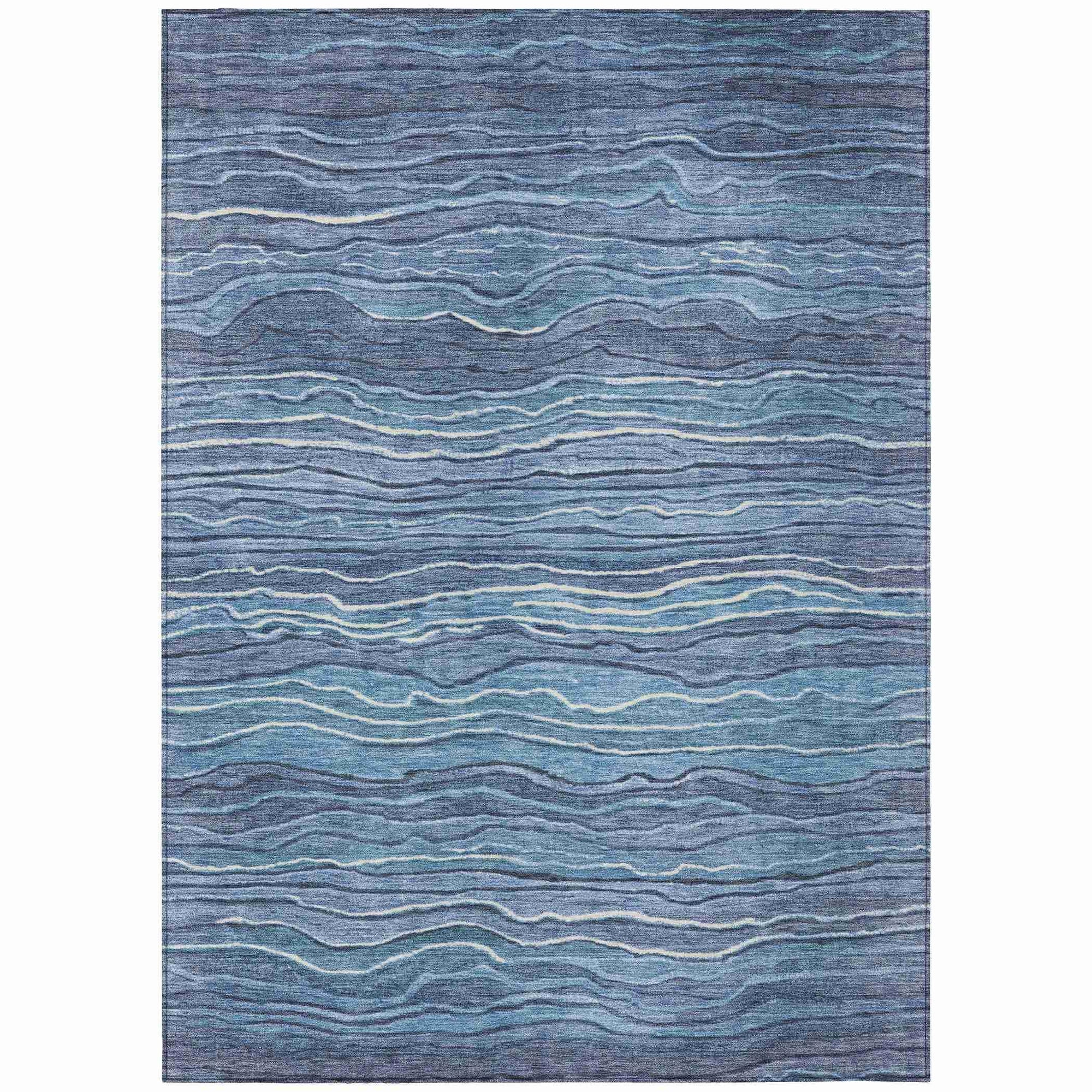Addison Rugs Faerain Blue Washable Indoor-Outdoor Rug