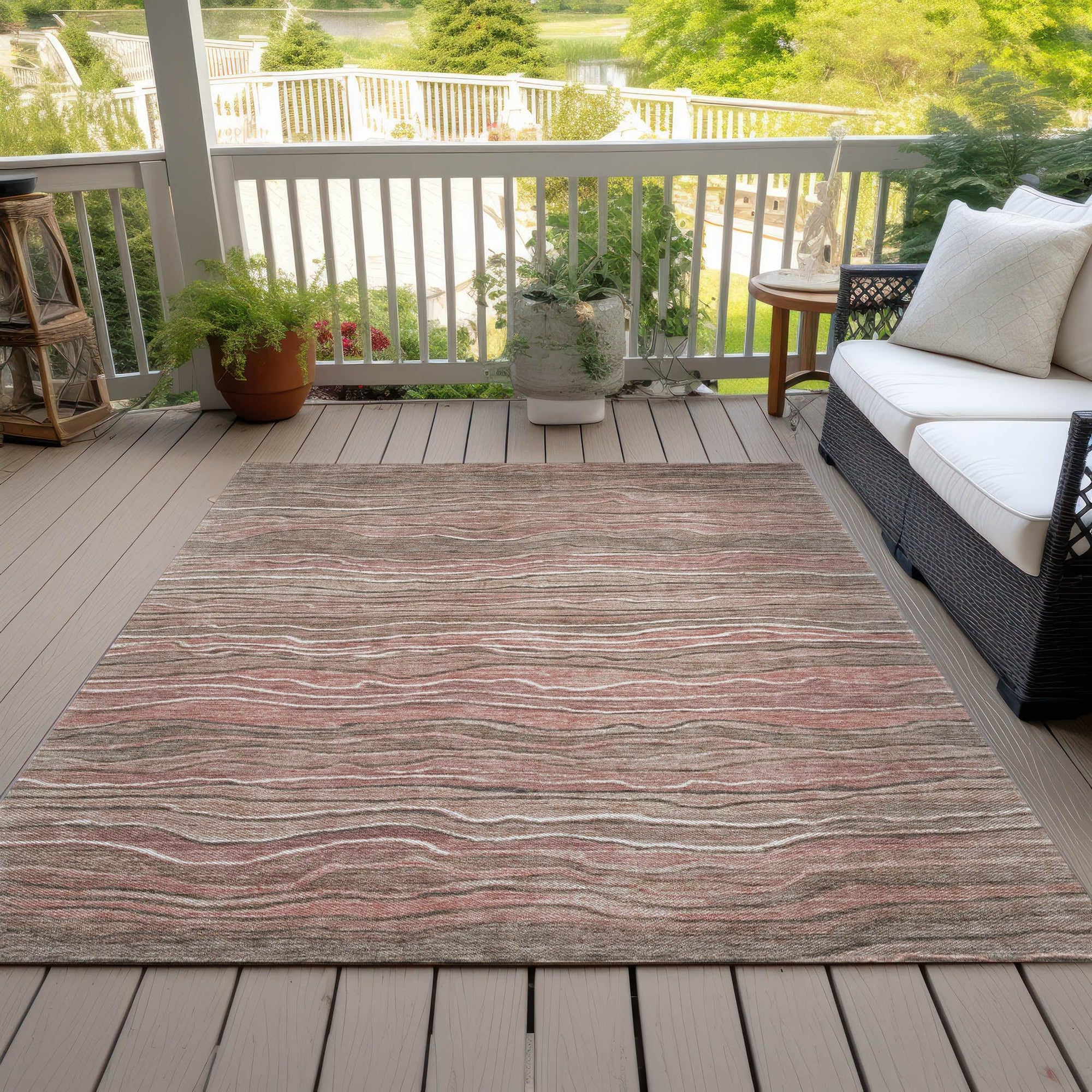 Addison Rugs Faerain Brown Washable Indoor-Outdoor Rug