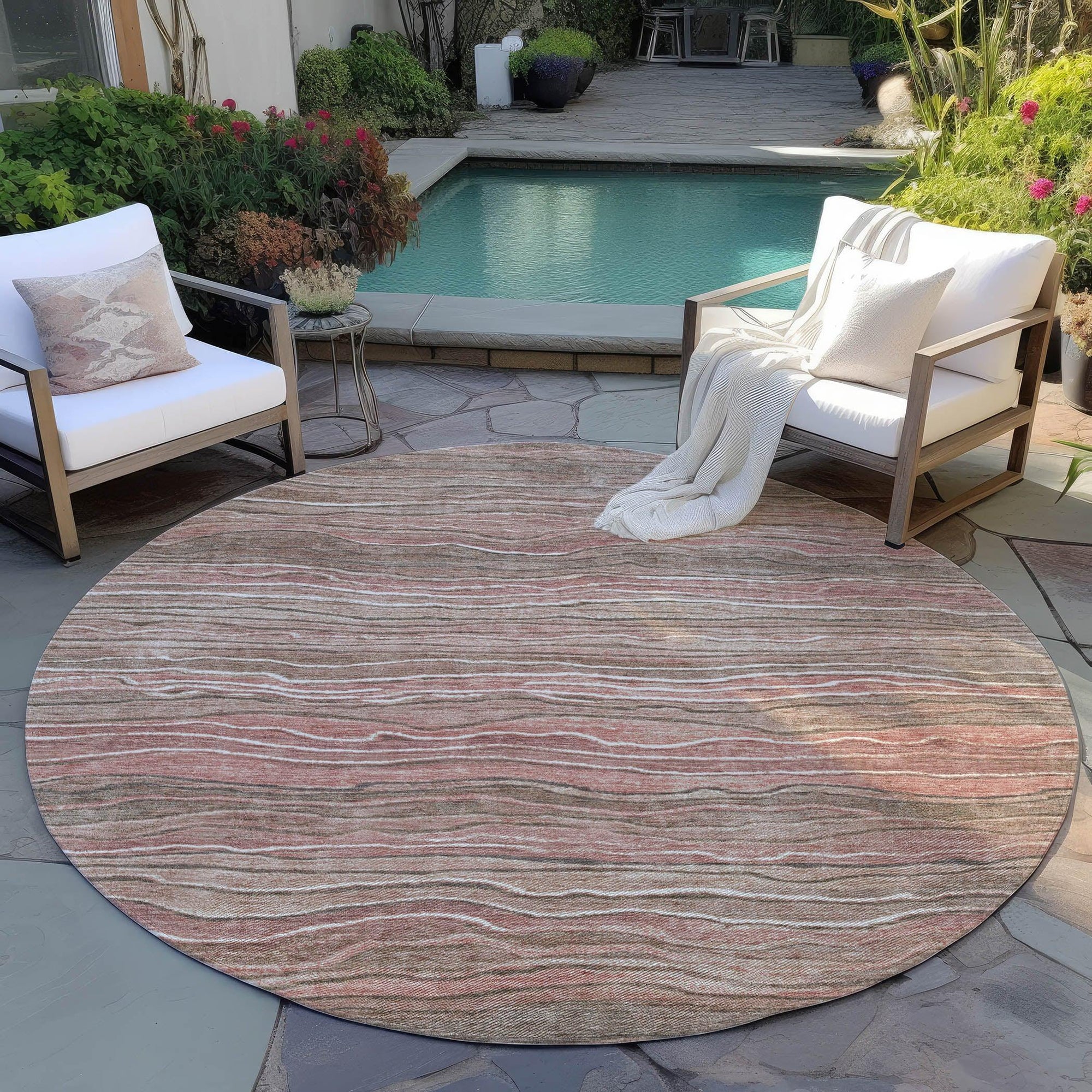 Addison Rugs Faerain Brown Washable Indoor-Outdoor Rug