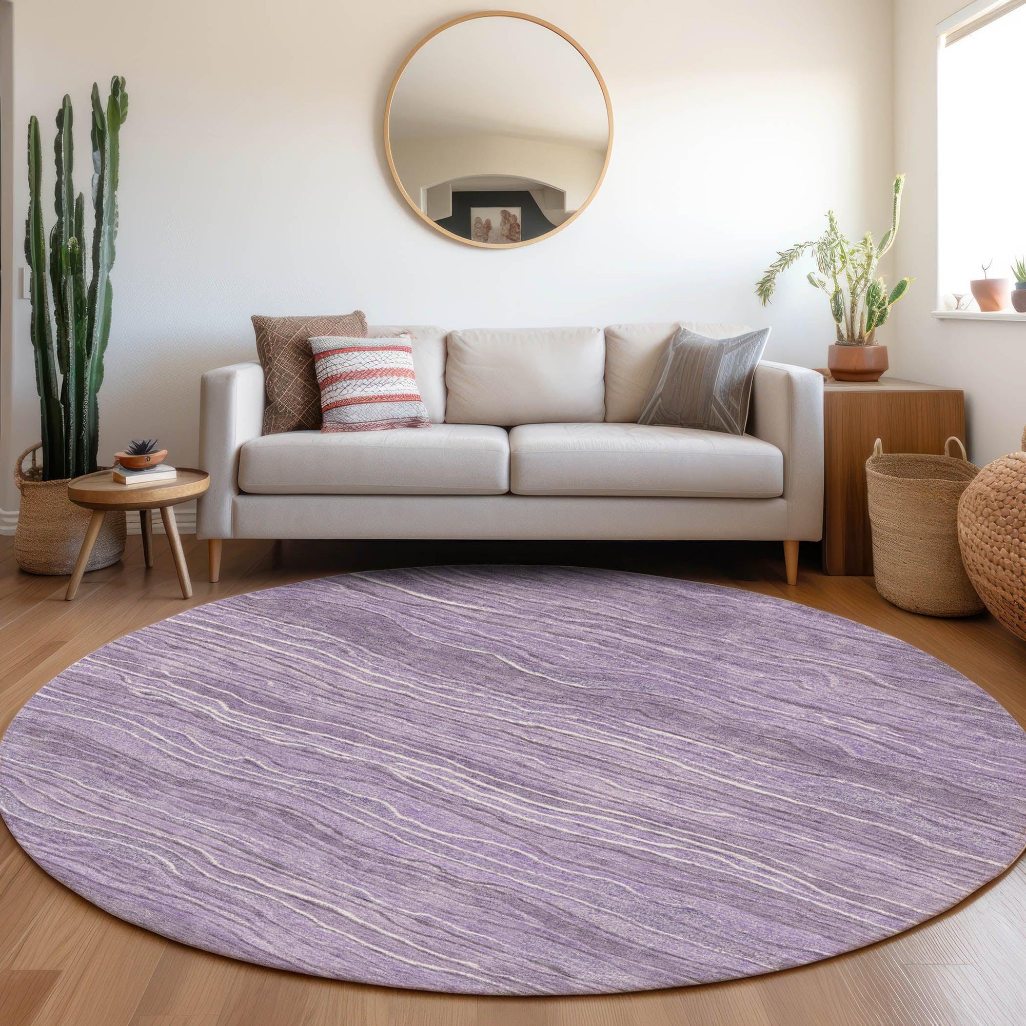 Addison Rugs Faerain Purple Washable Indoor-Outdoor Rug