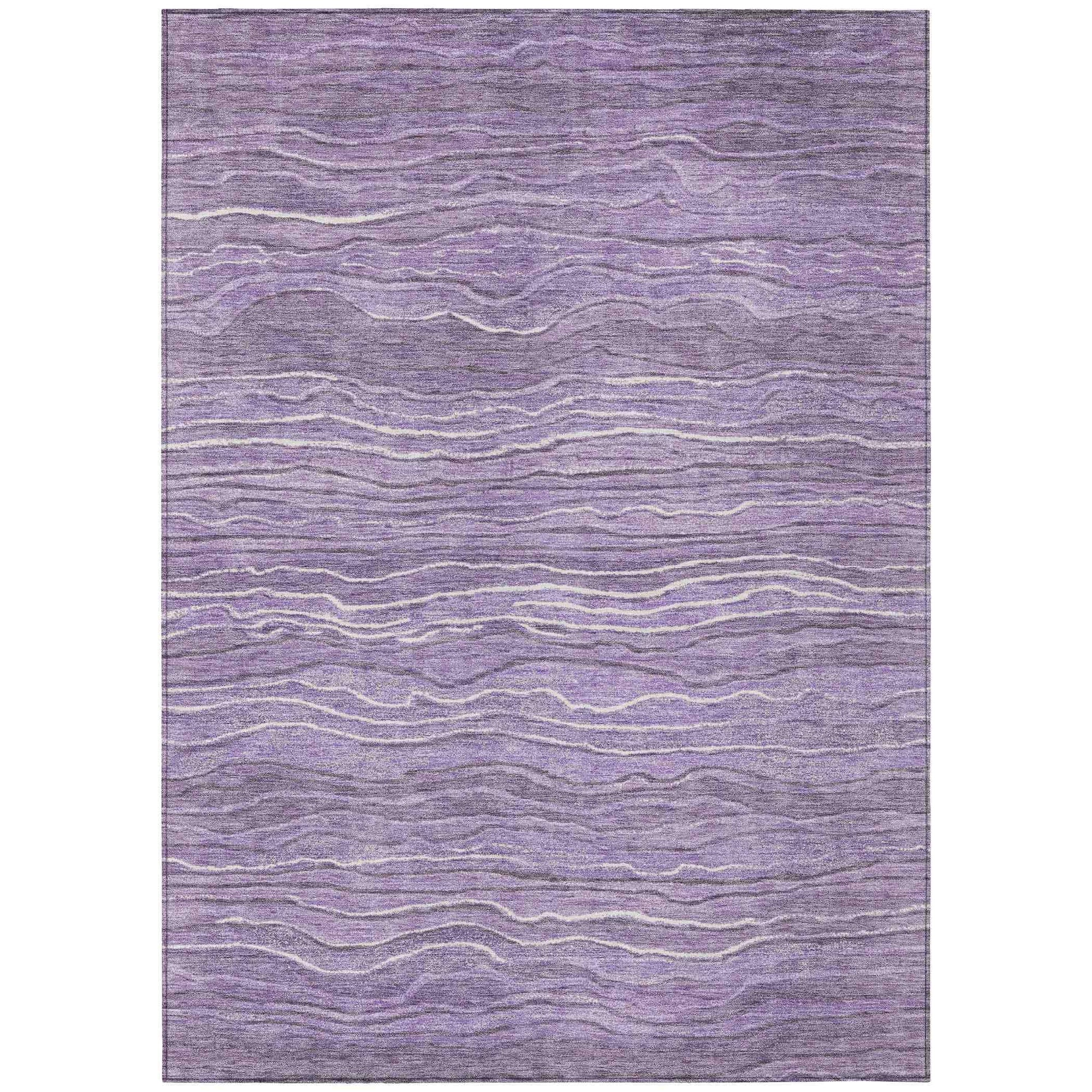 Addison Rugs Faerain Purple Washable Indoor-Outdoor Rug
