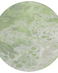 Faerara Green Washable Indoor-Outdoor Rug