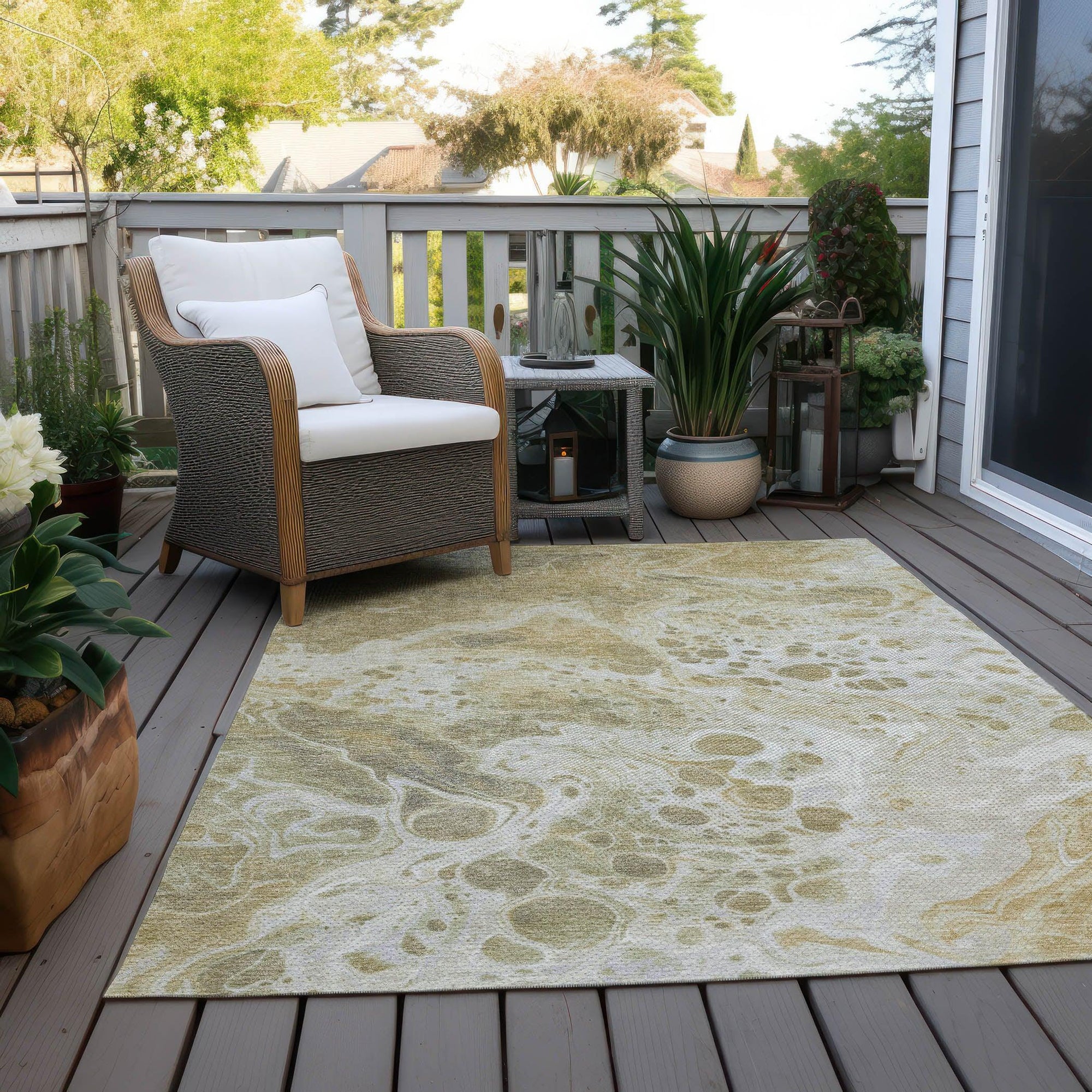 Addison Rugs Faerara Gold Washable Indoor-Outdoor Rug