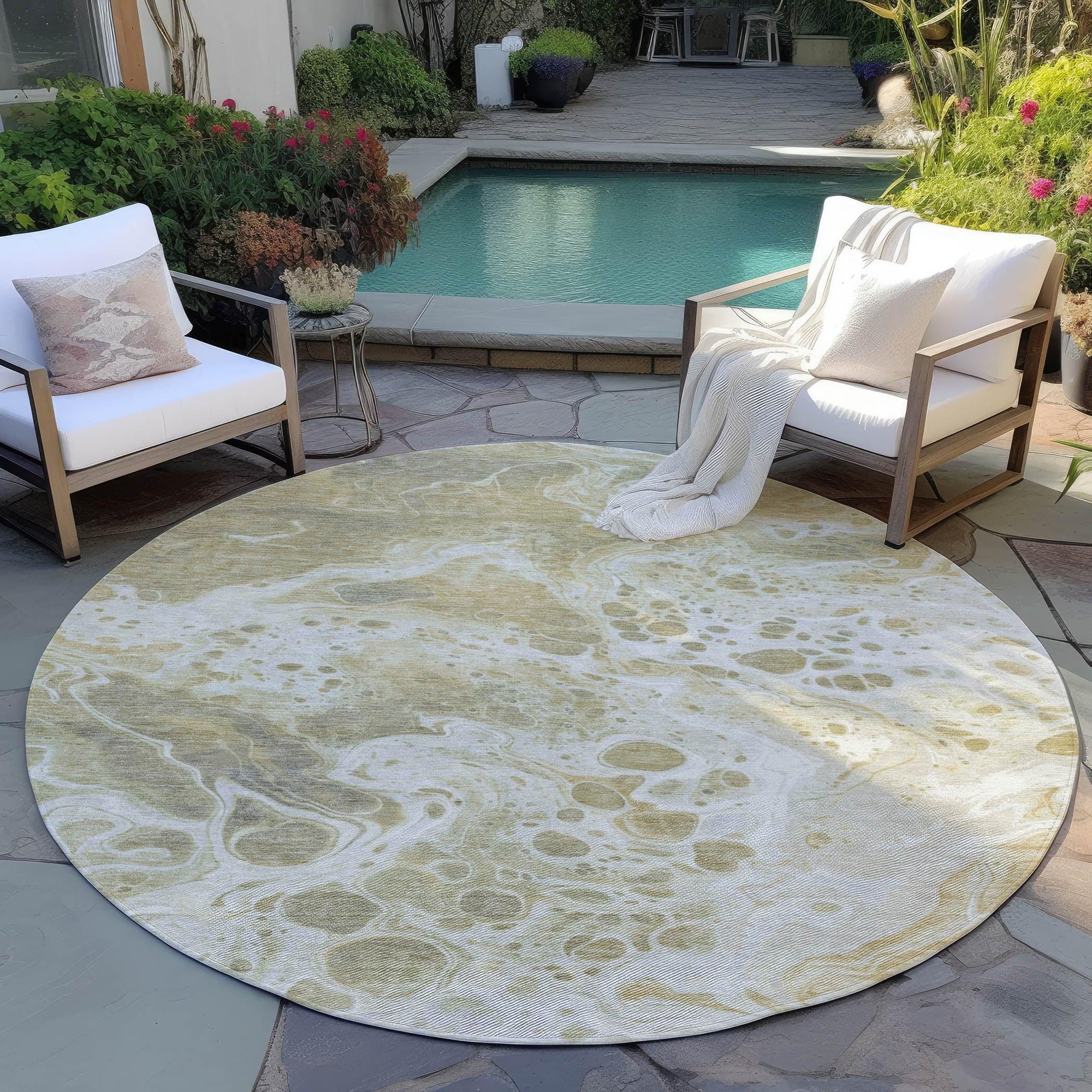 Addison Rugs Faerara Gold Washable Indoor-Outdoor Rug