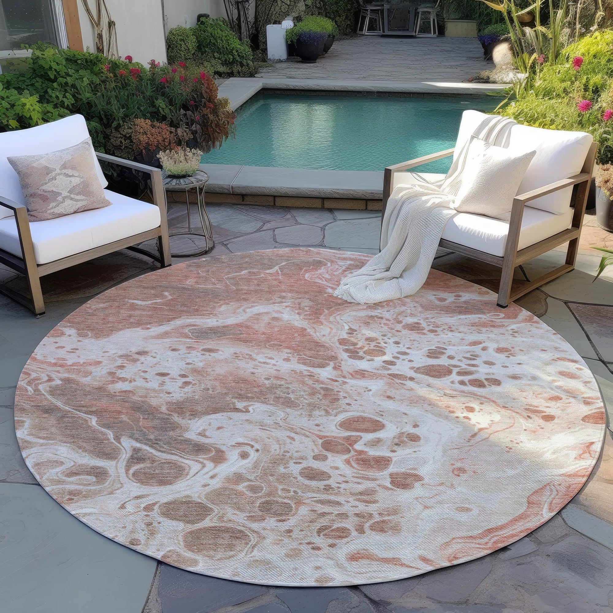 Addison Rugs Faerara Orange Washable Indoor-Outdoor Rug