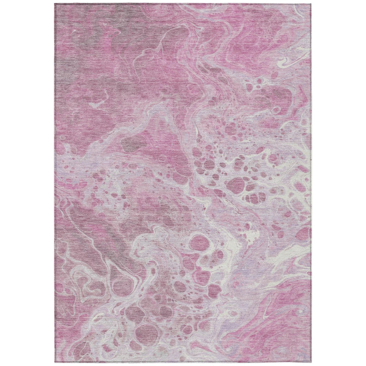 Faerara Pink Washable Indoor-Outdoor Rug - Area Rug, Ships in 2-3 Days