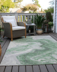 Addison Rugs Faeras Green Washable Indoor-Outdoor Rug